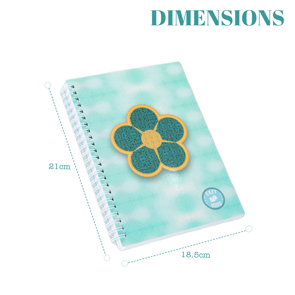 Eazy Kids - Daisy Flower Spiral Diary - Green