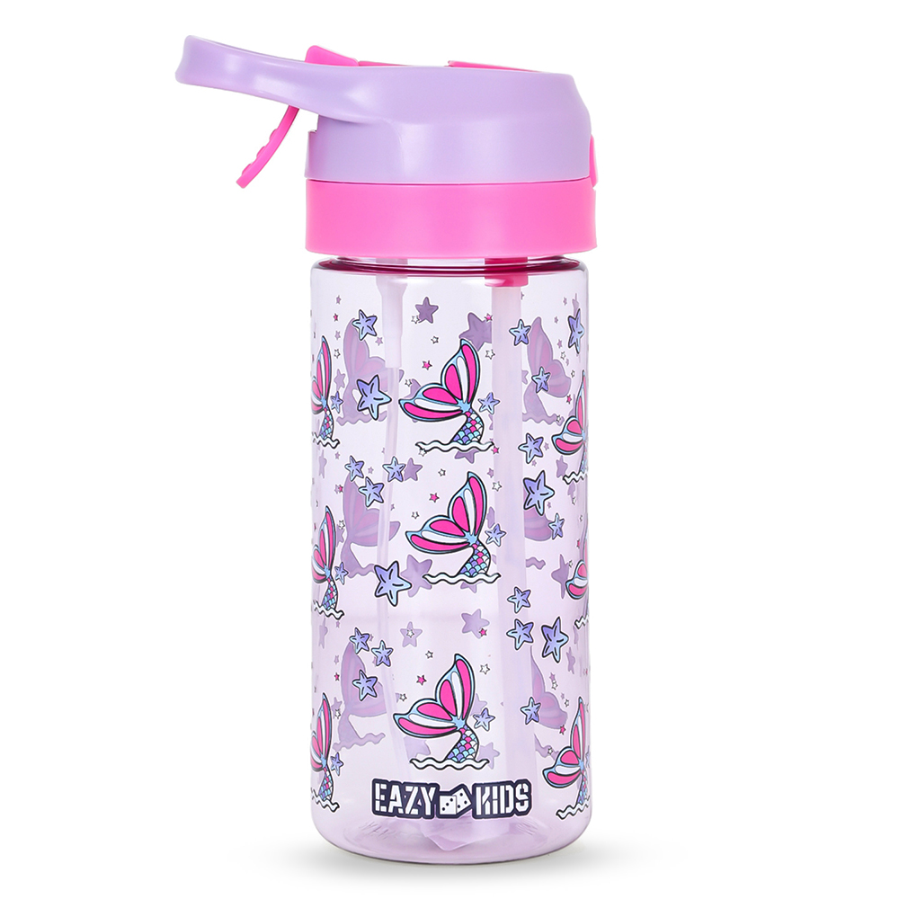 Eazy Kids - Tritan Water Bottle with Spray - Mermaid - Pink - 420ml
