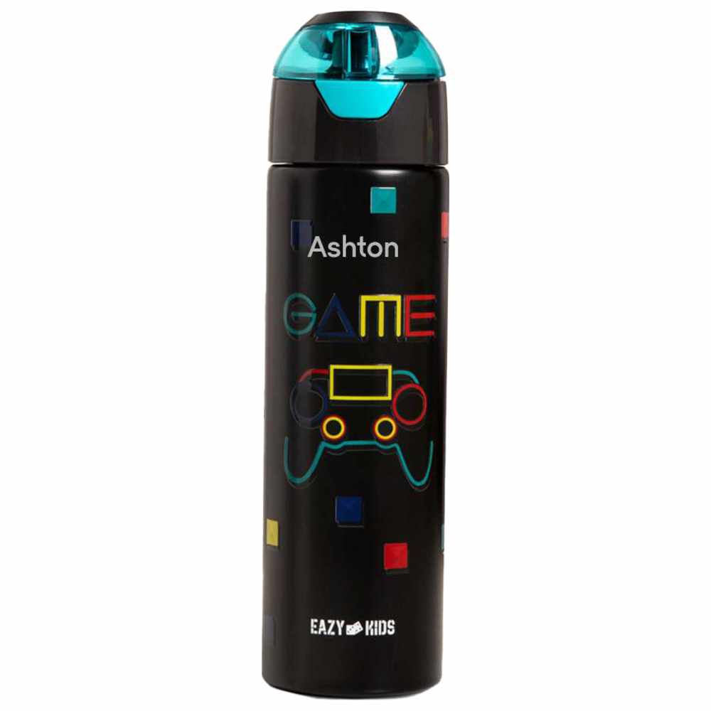 Eazy Kids - Personalized Insulated Water Bottle With Spray - Gamer - 640ml