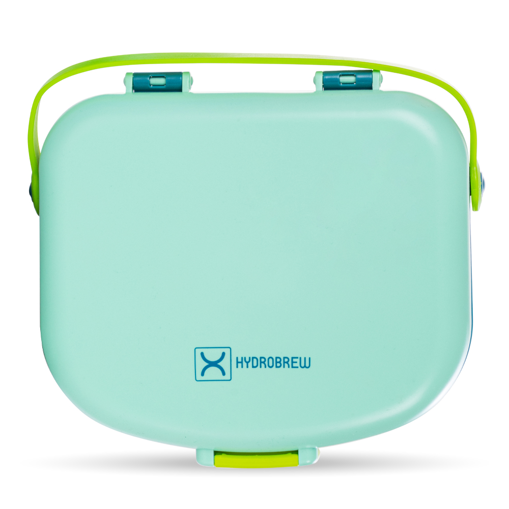 Hydrobrew - 4 Compartment Bento Lunch Box With Spoon & Fork Set - Jade