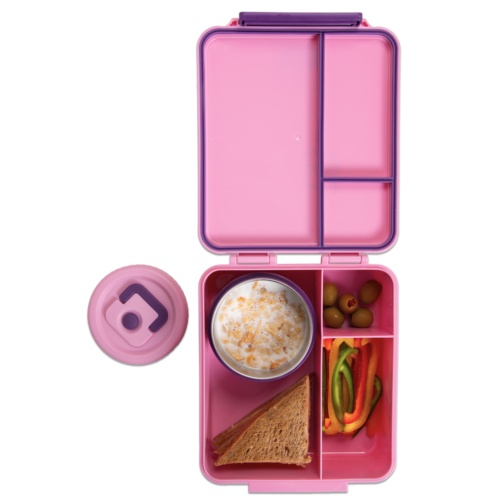 Hydrobrew - 3 Compartment Bento Lunch Box & Food Jar Set - Think Big - 2 Pcs