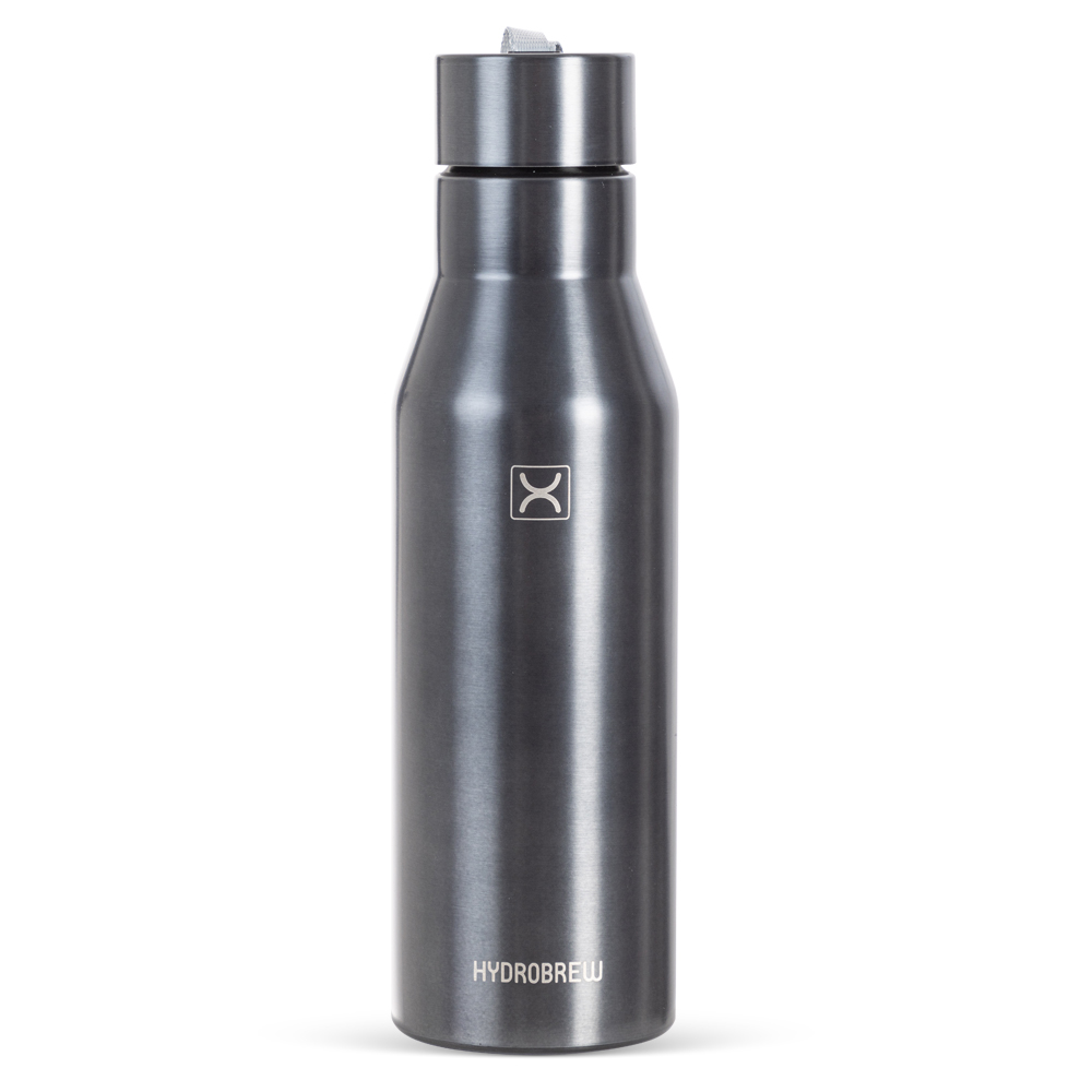 Hydrobrew - Steel Water Bottle 1L - Grey