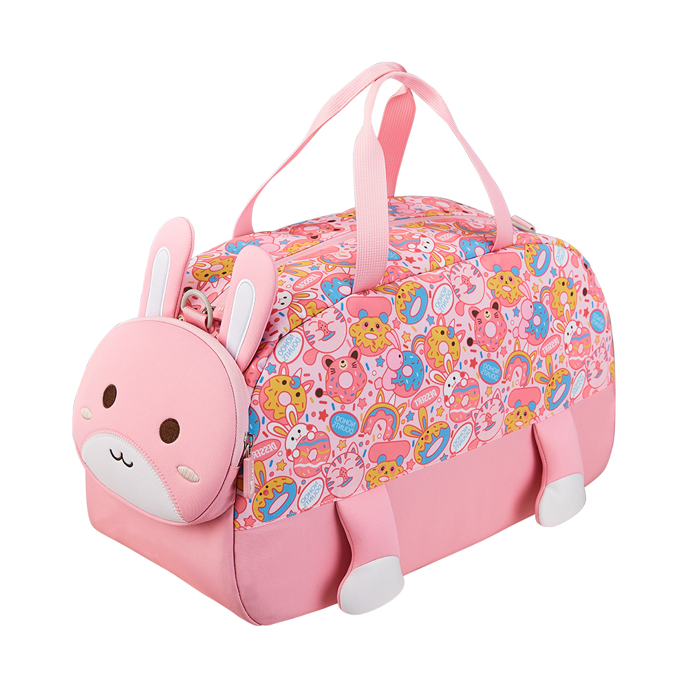 Nohoo - 3D Cute Rabbit Kids Duffle Bag/Activity Bag - Pink - 18-Inch/46cm