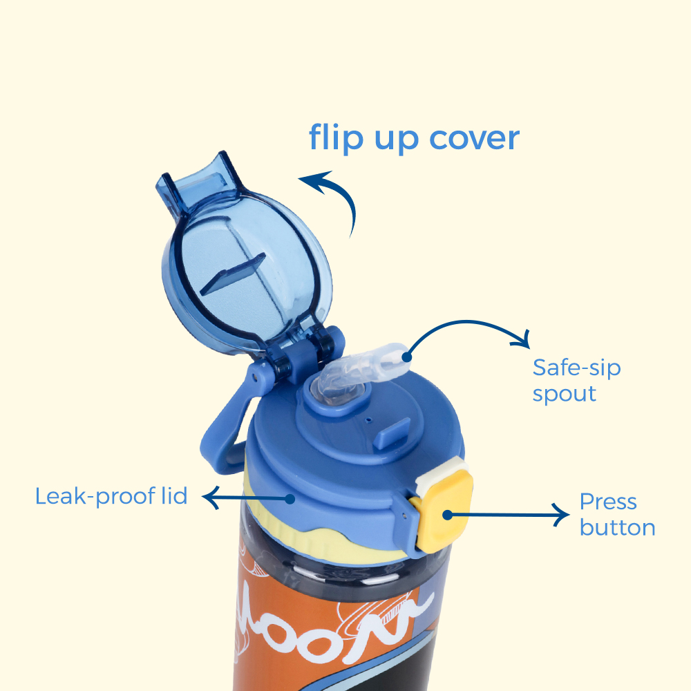 Nova Kids - Water Bottle 700ml with Straw - Yellow