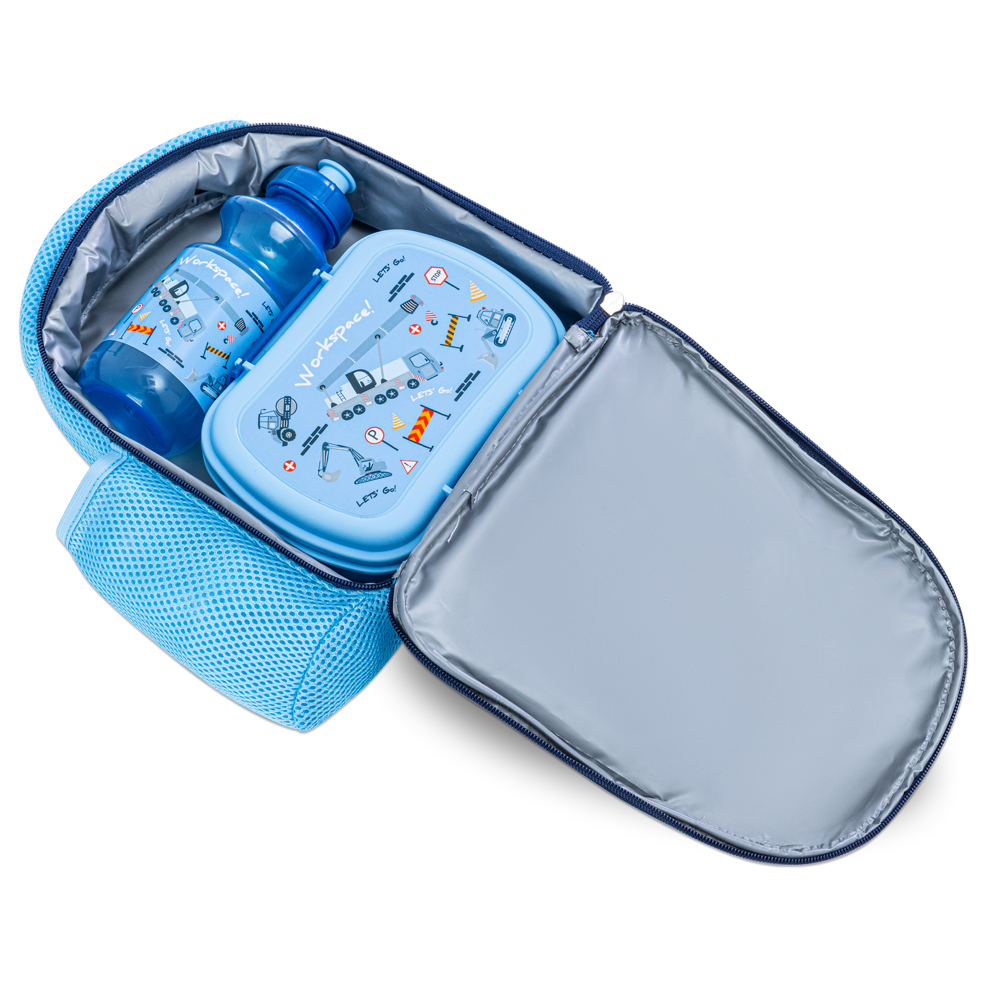 Nova Kids - Boy's Lunch Bag With Box & Water Bottle Set - Workspace - 3 Pcs