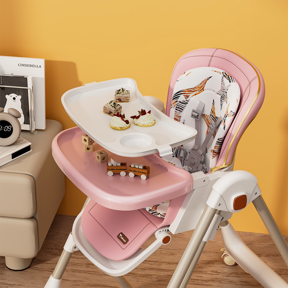 Teknum - 5-in-1 Convertible Swing And High Chair - Pink