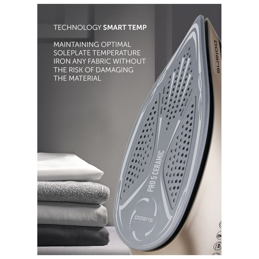 Polaris - Electric Steam Iron - Black/Gold