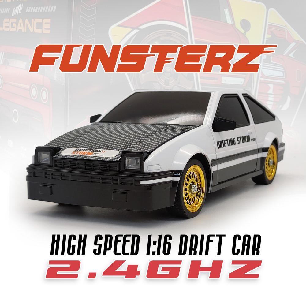 Funsterz - Drift Series Rc Car - Drifting Storm Edition - White