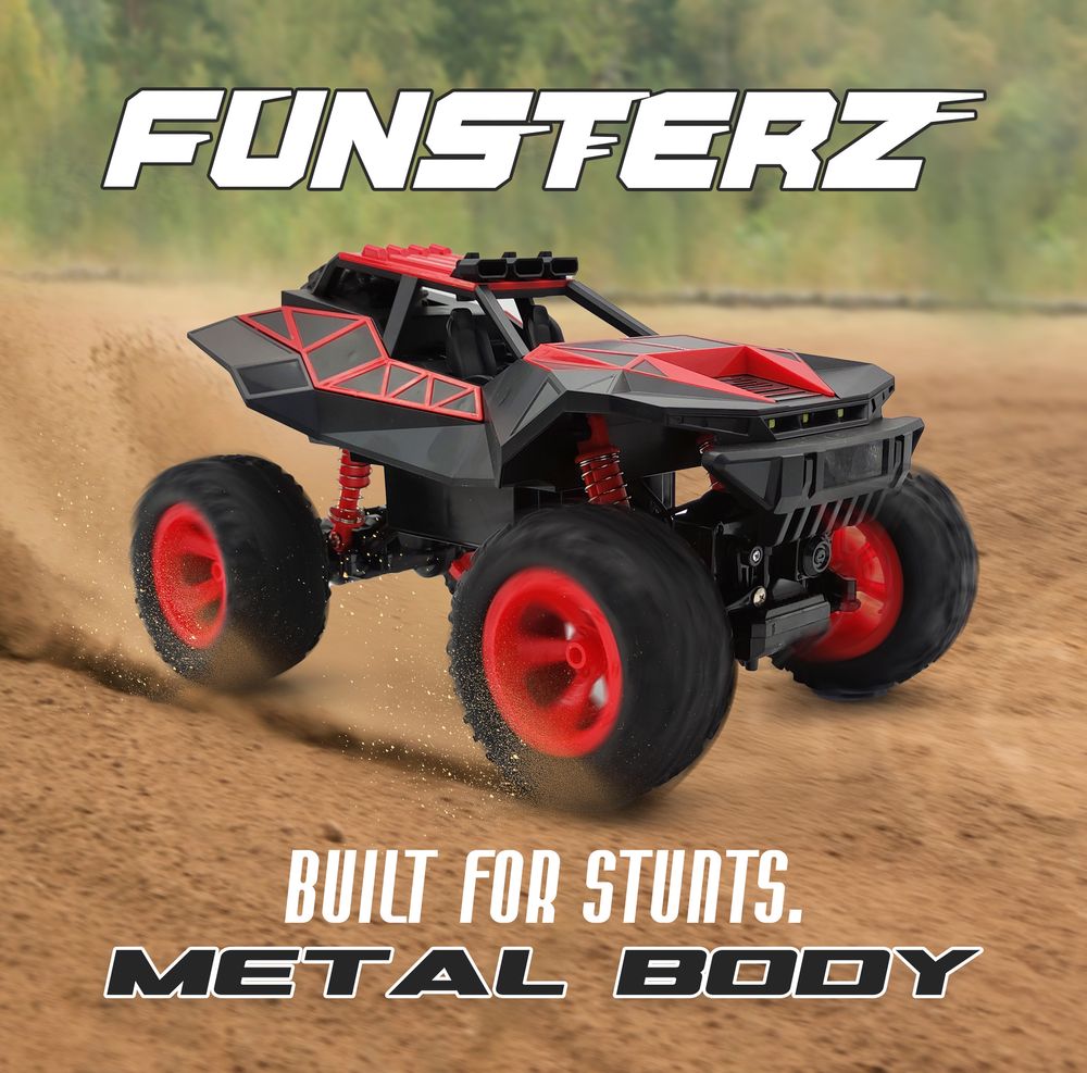 Funsterz - Neon Series Rc Car - Black/Red