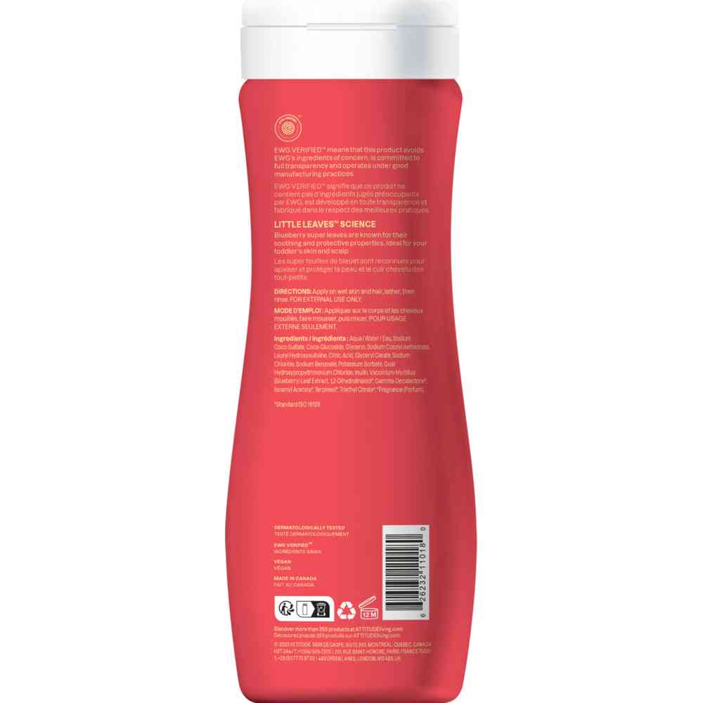 Attitude Kids Little Leaves 2-In-1 Shampoo And Body Wash - Mango - 473 ml