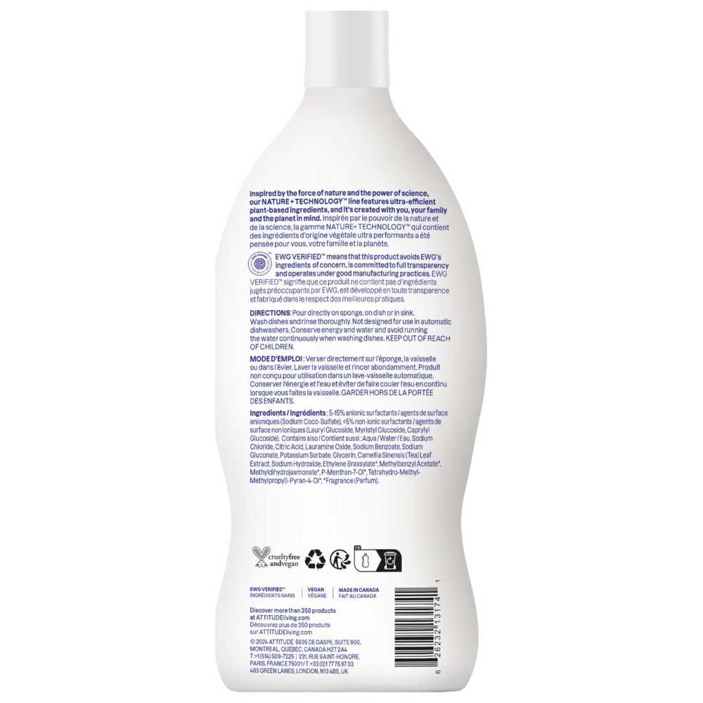 Attitude - Dishwashing Liquid - Green Apple & Basil - 700 ml