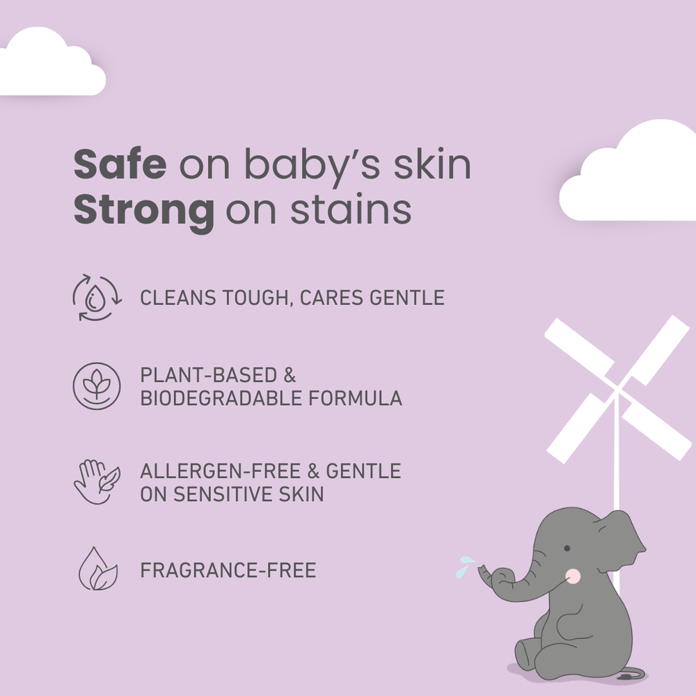 ويندميل بيبي - منظف غسيل طبيعي - برائحة زهور الخزامى - عبوة من 3 قطع - 900 مل