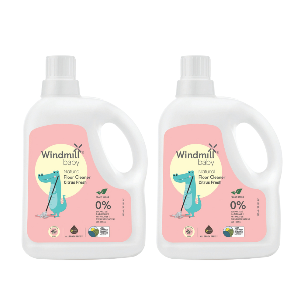 Windmill Baby Natural Floor Cleaner Citrus Fresh - Pack Of 2 - 950 ml