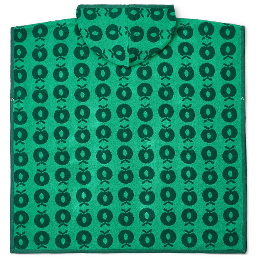Smafolk - Apple Print Poncho Towel - Green