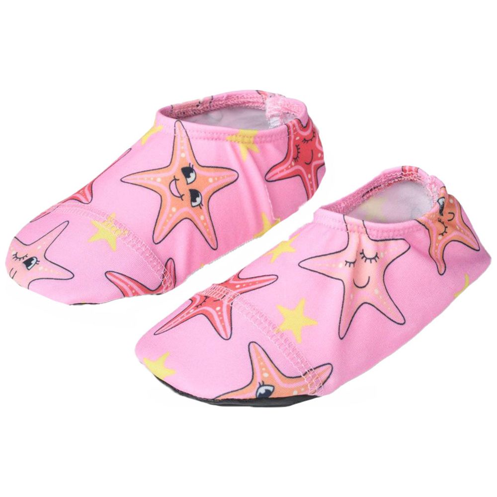 Smafolk - Girl's UV50 Starfish Print Swim Shoes - Pink