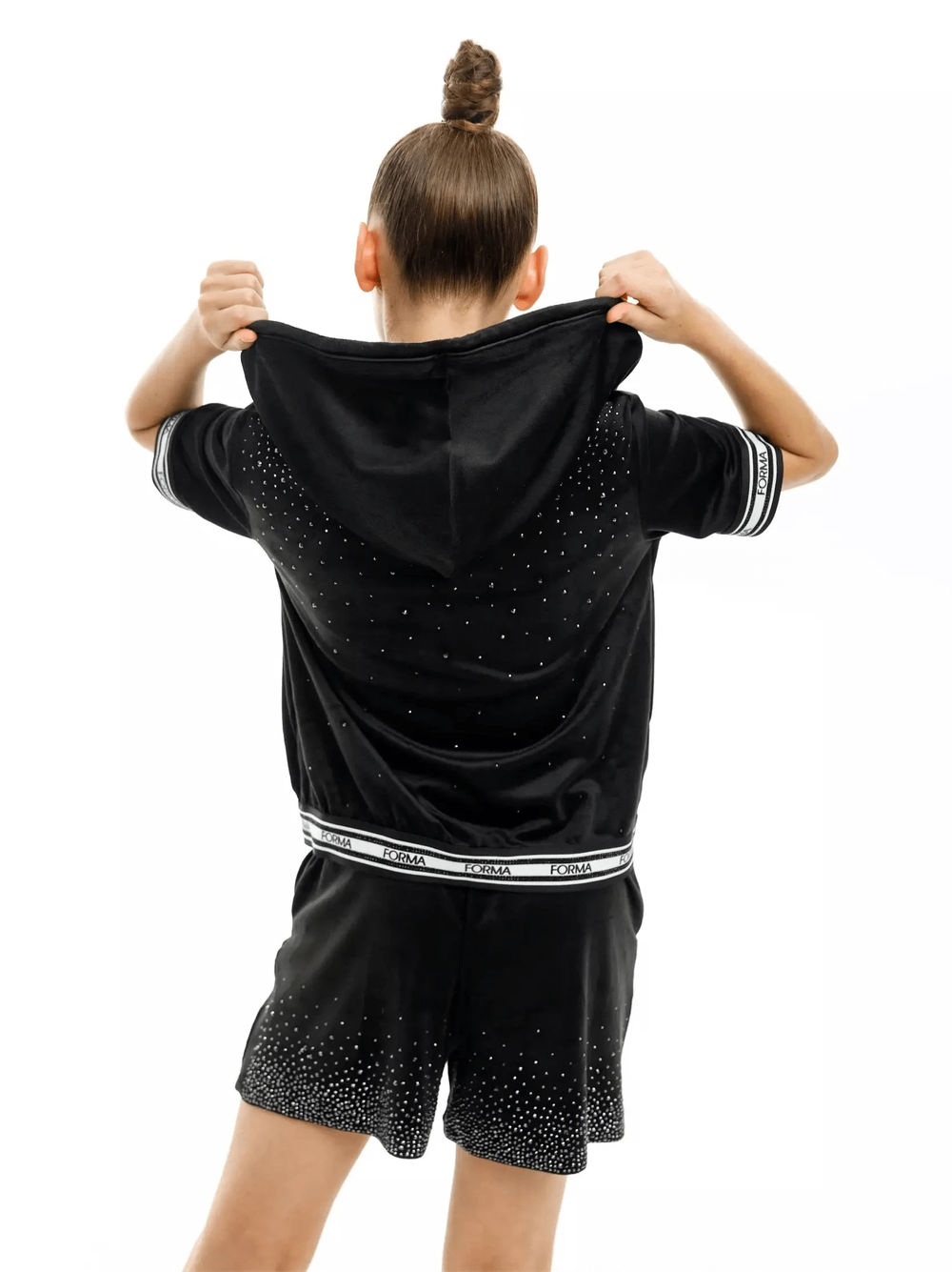 Onesports - 2pc-Set - Girl's Forma Short Sleeves Hoodie & Shorts