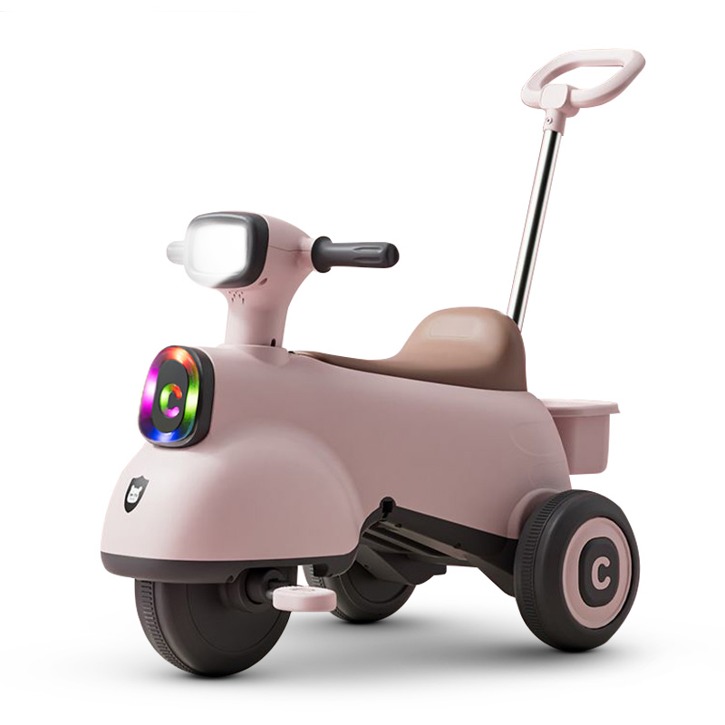 بايبي - دراجة ركوب تعمل بالبطارية 3 في 1 - وردي