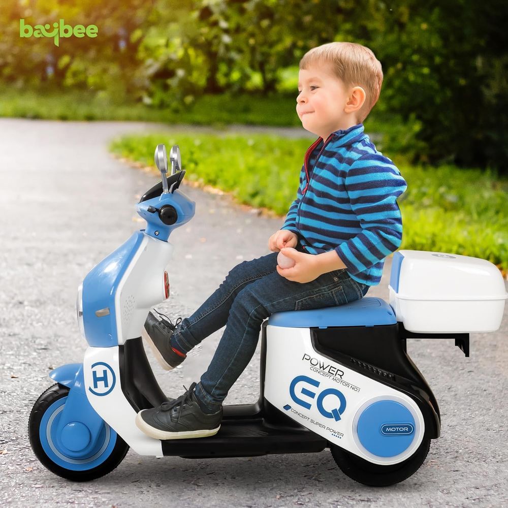 Baybee - Kid's Daft Battery Operated Ride-On Scooter - Blue