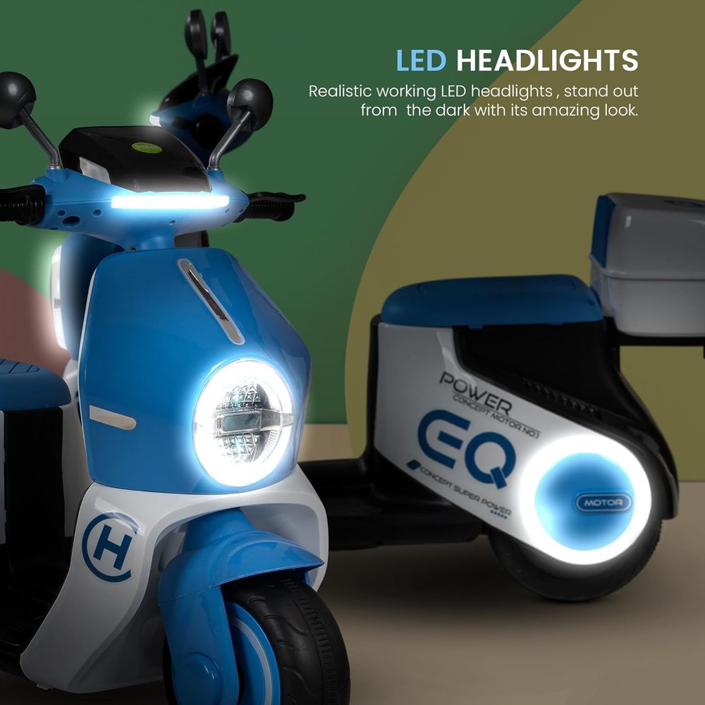 Baybee - Kid's Daft Battery Operated Ride-On Scooter - Blue
