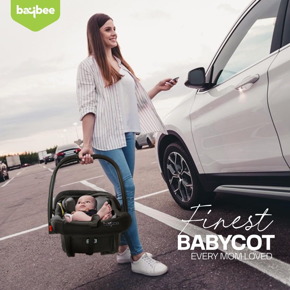 Baybee - 3-In-1 Baby Carry Cot - Black