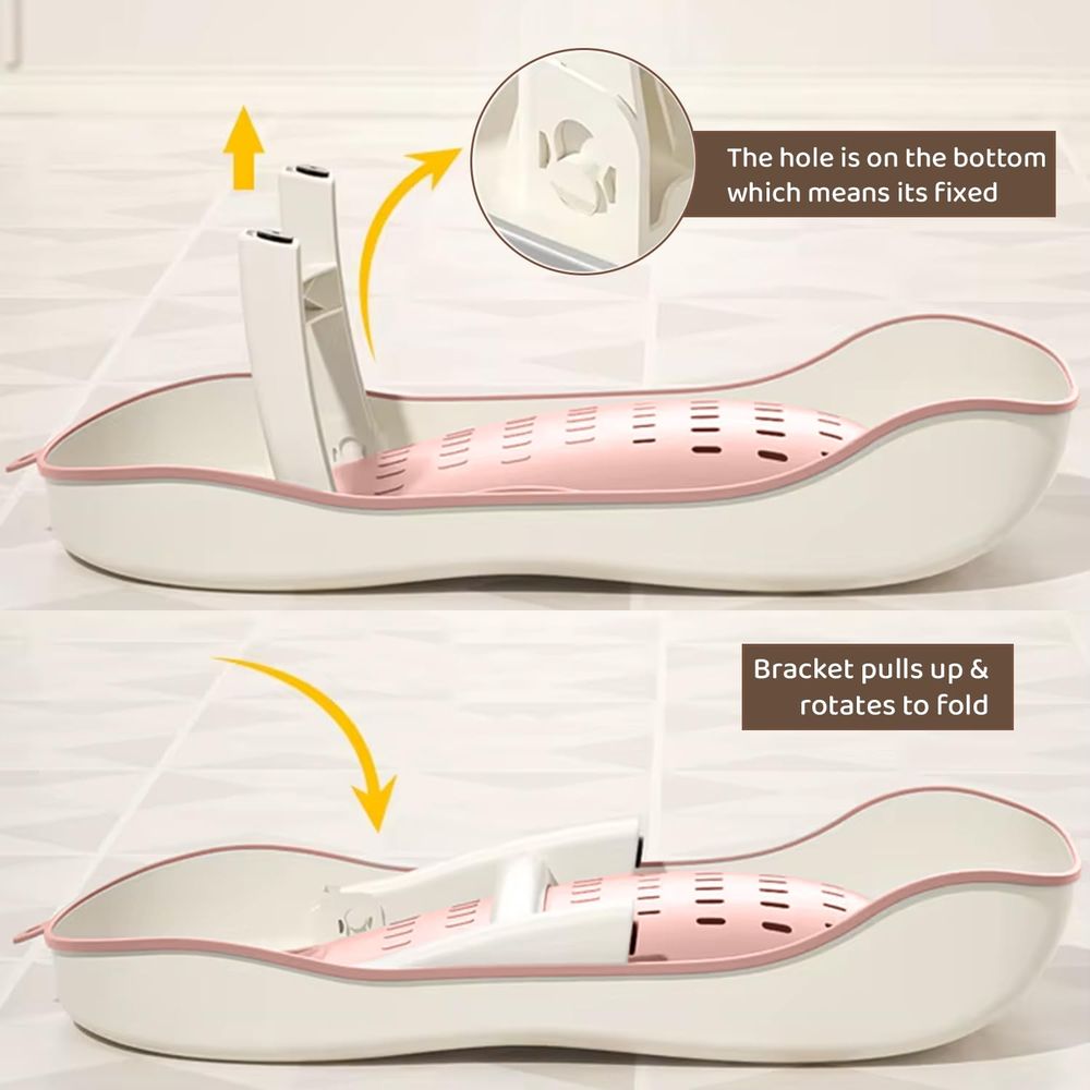 Baybee Foldable Baby Bath Tub With Soft Rubber Mesh Seat