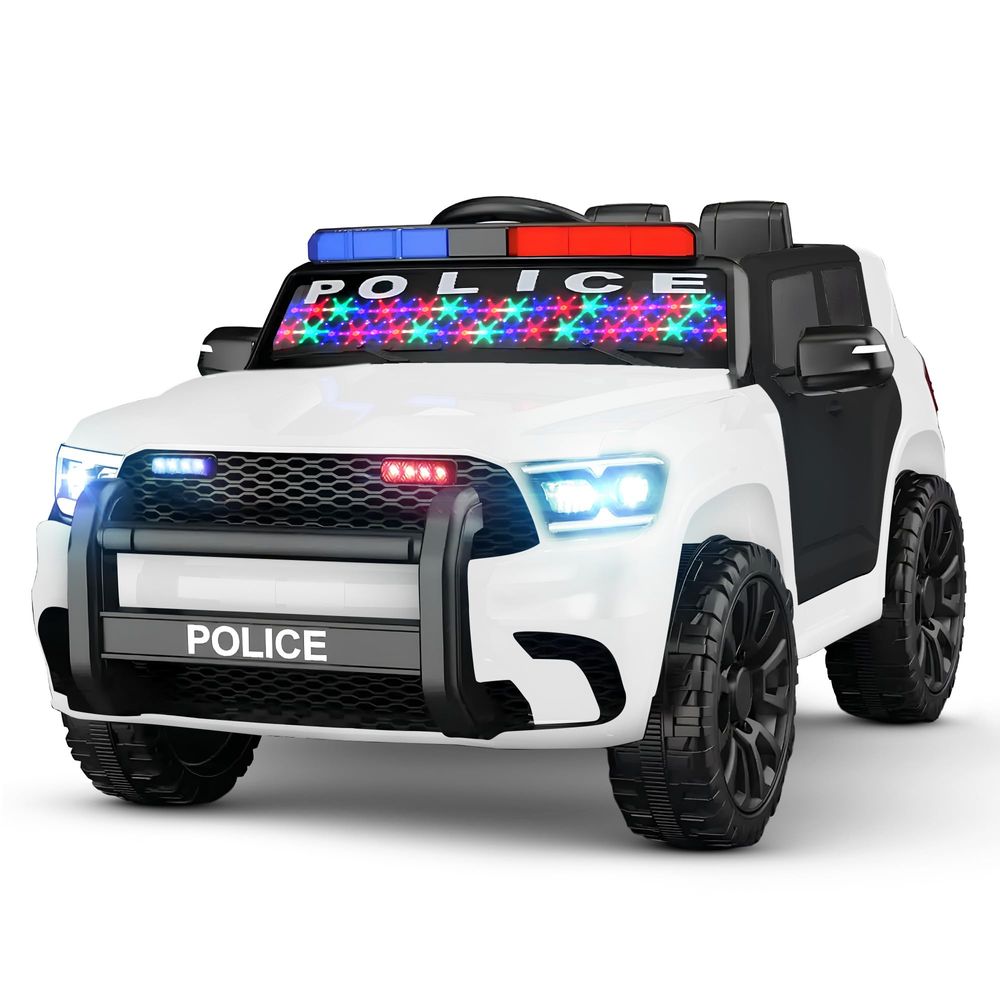 Baybee - Kids' Battery Operated Ride-On Police Car - Multicolor
