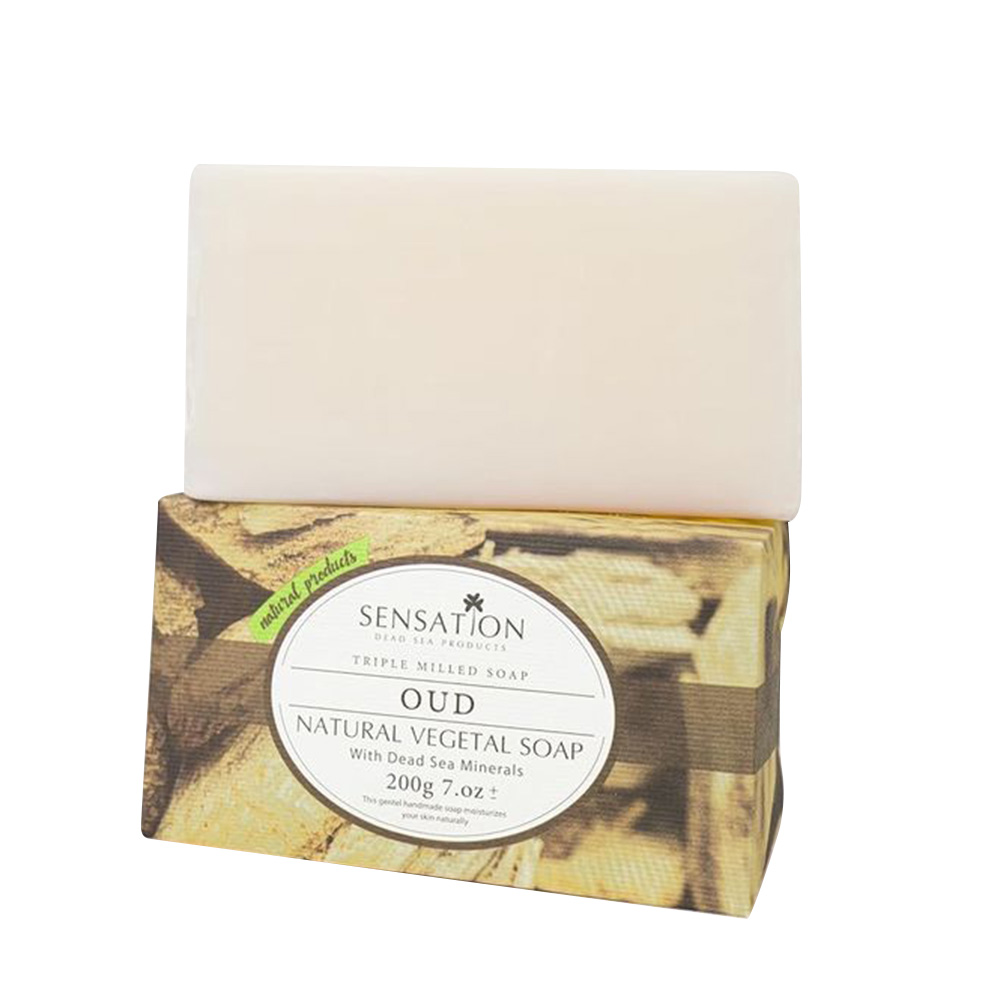 سينسيشن - صابون البحر الميت النباتي المصنوع يدويًا - العود - 200غ