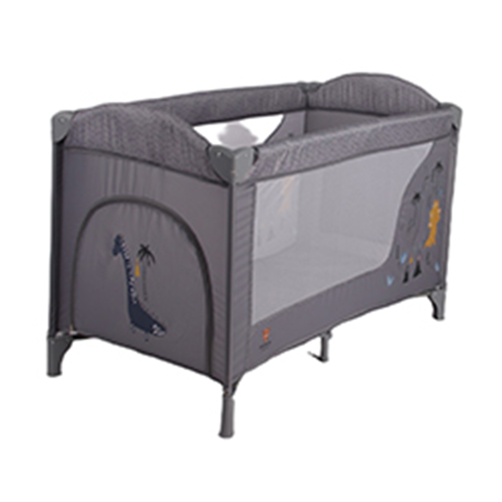 كيكي بيبي - سلة (قفص) اللّعب للأطفال قابلة للطي والتحويل - رمادي