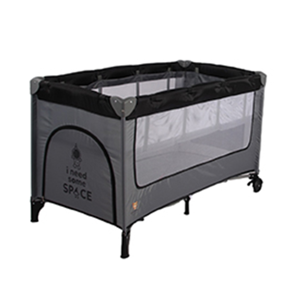 كيكي بيبي - سلة (قفص) اللّعب محمولة متعددة الوظائف للأطفال - أسود
