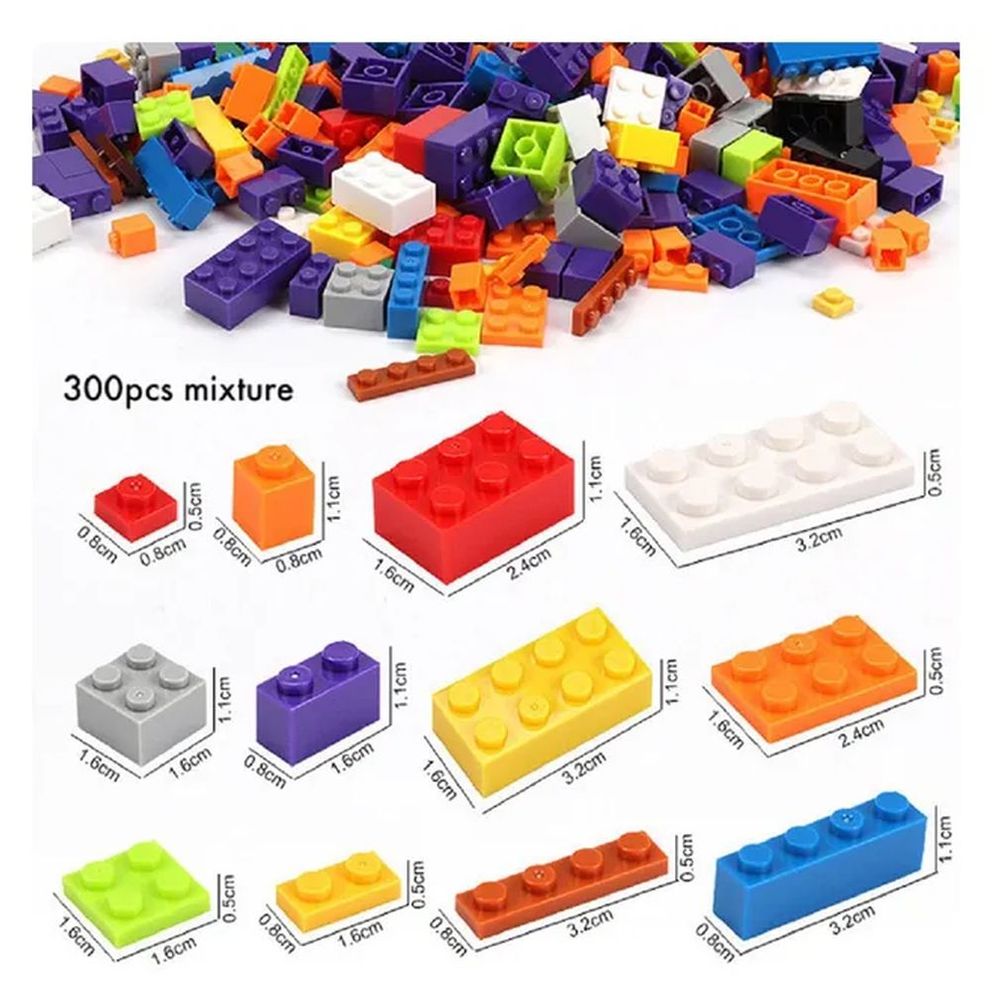 ستارمارز - طاولة مكعبات ألعاب متعددة الاستخدامات، 300 قطعة - متعددة الألوان