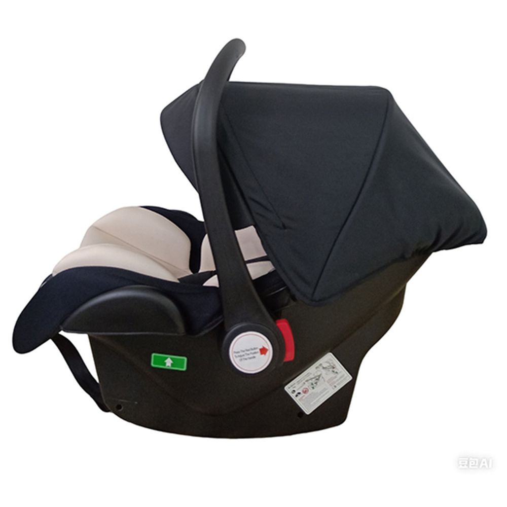 كيكيبي - كرسي سيارة للأطفال وسرير محمول ٢ في ١ - أسود