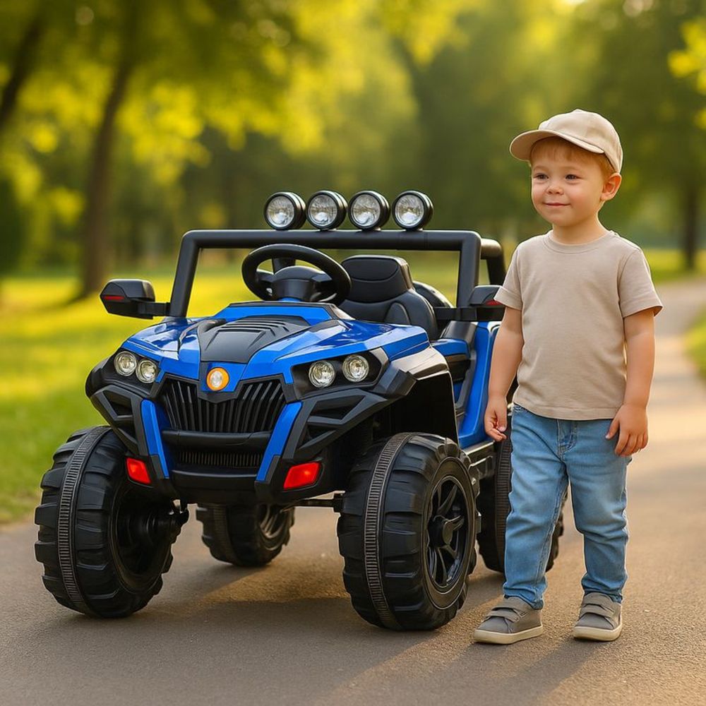 أوربان توتس - عربة أطفال كهربائية تعمل بالبطارية - لون أزرق - 12 فولت