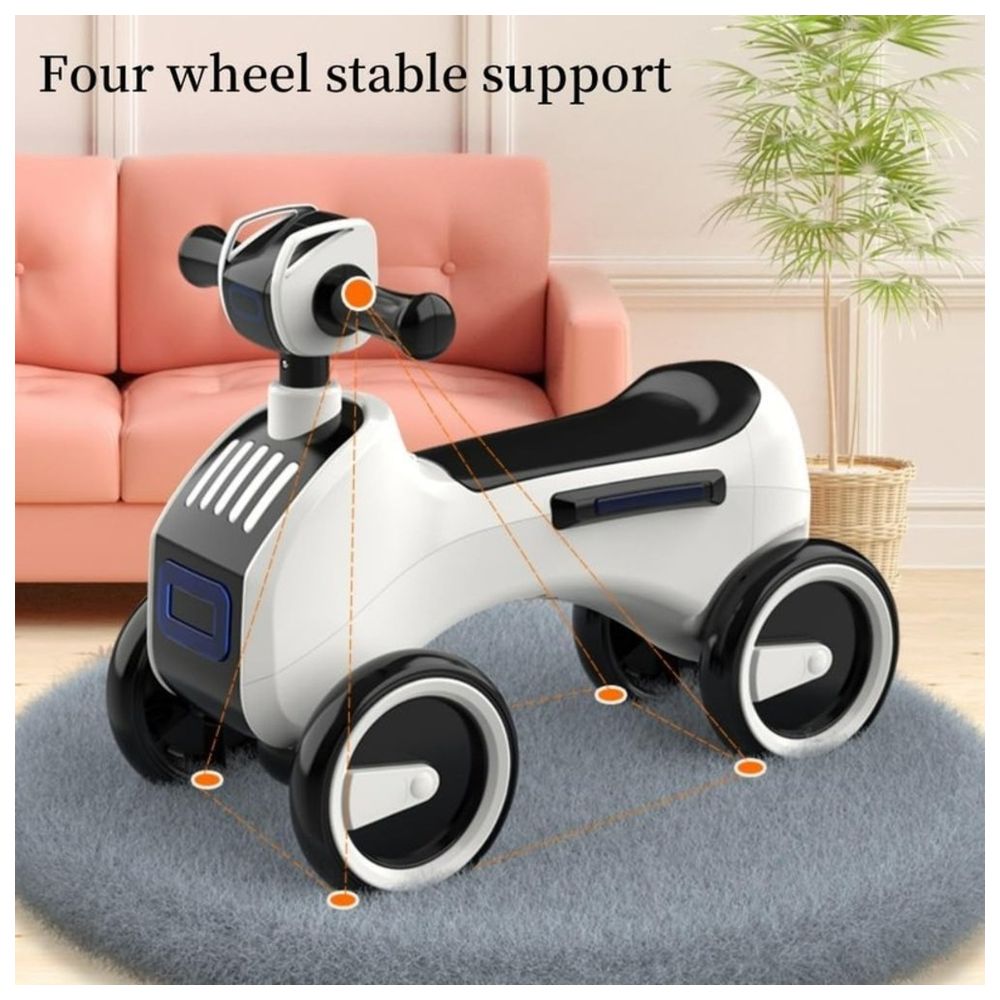 ستارمارز - سكوتر كهربائي LED يعمل بالقدم - إصدار أبيض