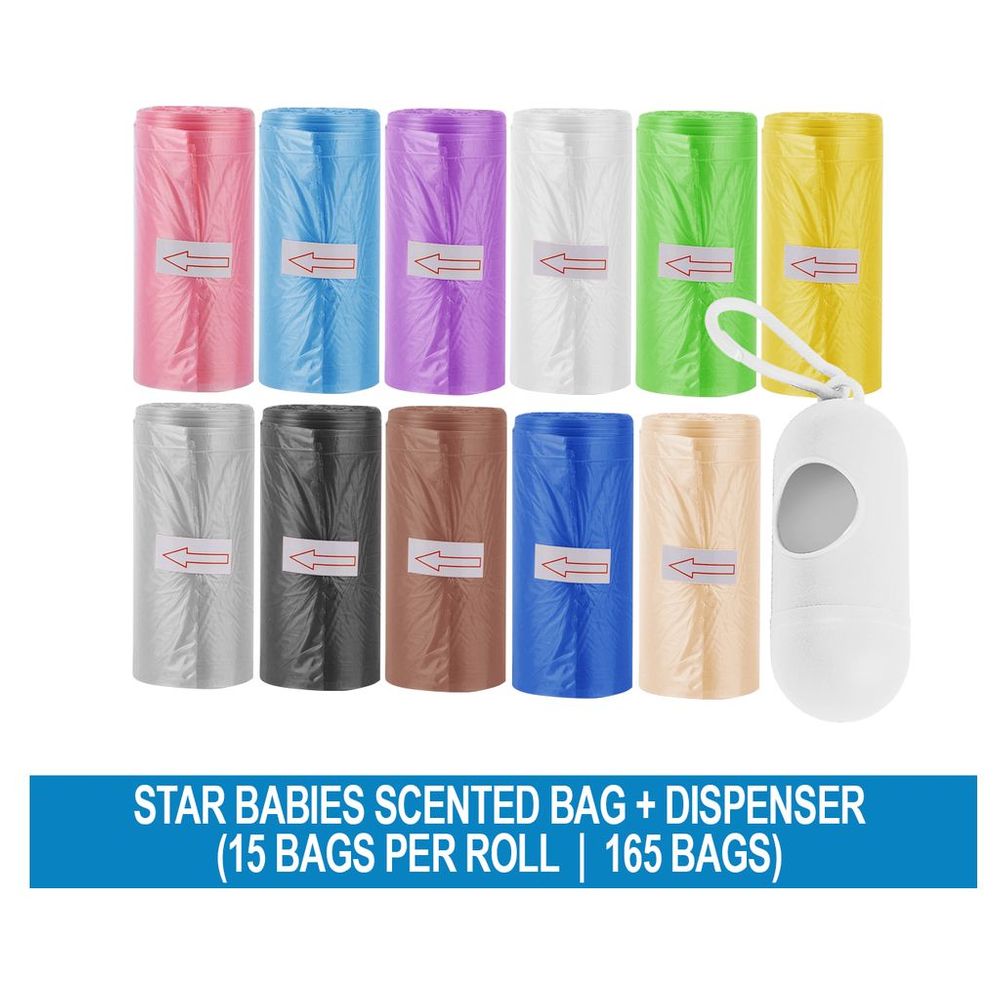 ستار بيبيز - أكياس حفاضات معطرة مع موزع - رينبو