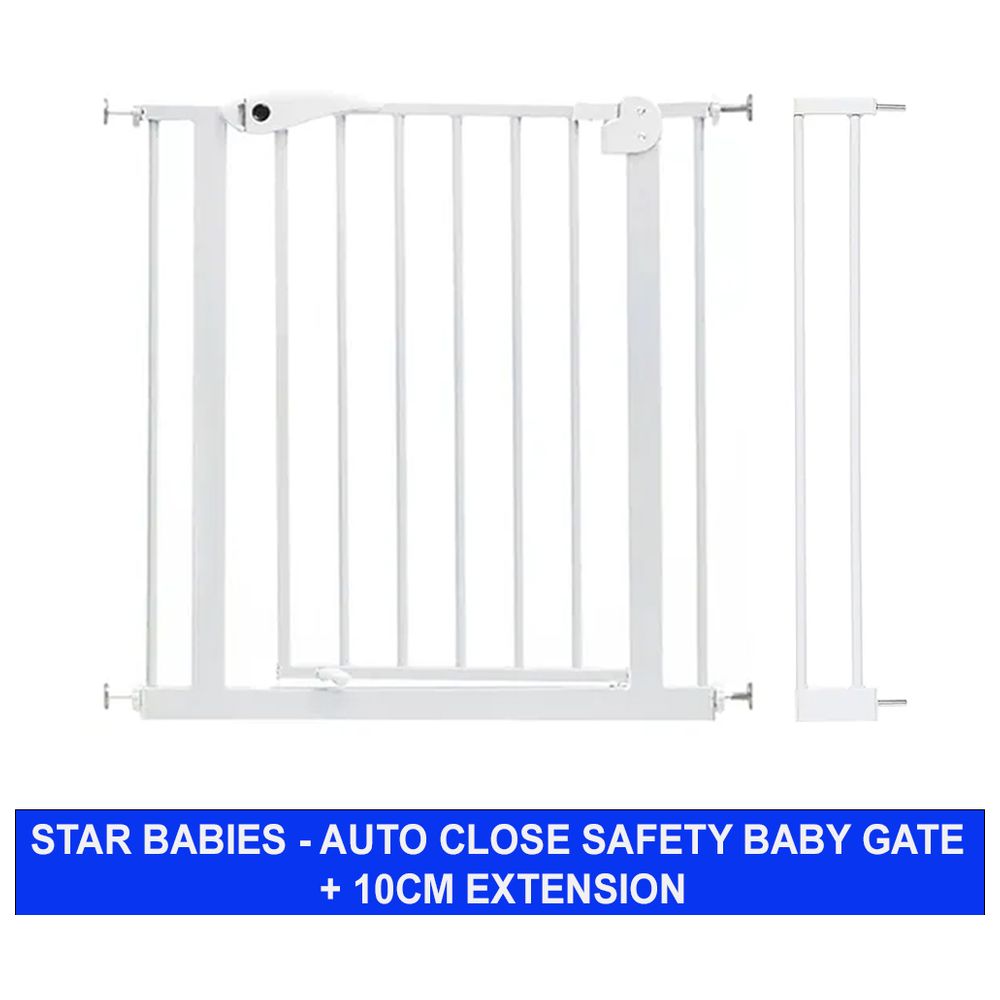ستار بيبيز - بوابة حماية للأطفال ذاتية الإغلاق مع طقم تمديد - 75-84 سم