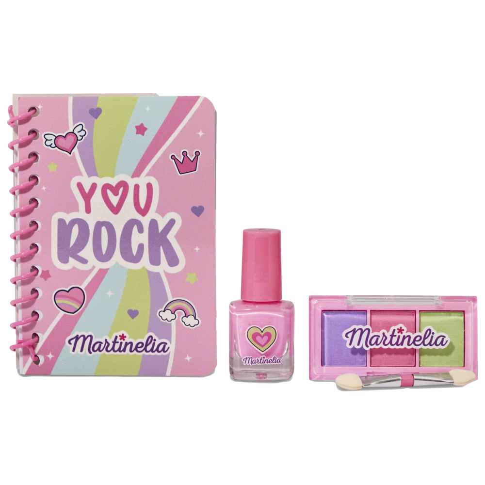 مارتينيليا - مجموعة مكياج ودفتر ملاحظات سوبر جيرل