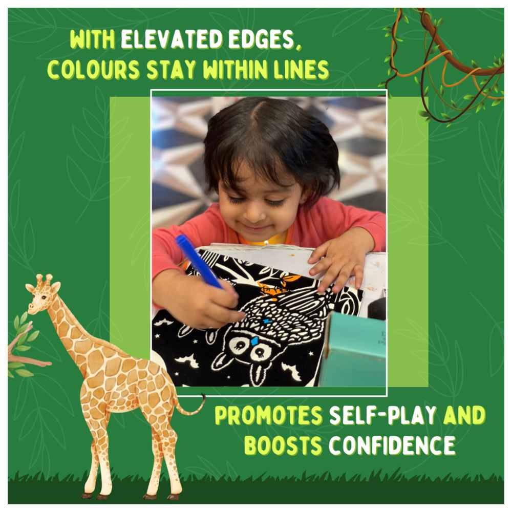 بيبلاي - بطاقات تلوين مخملية - عالم الحياة البرية