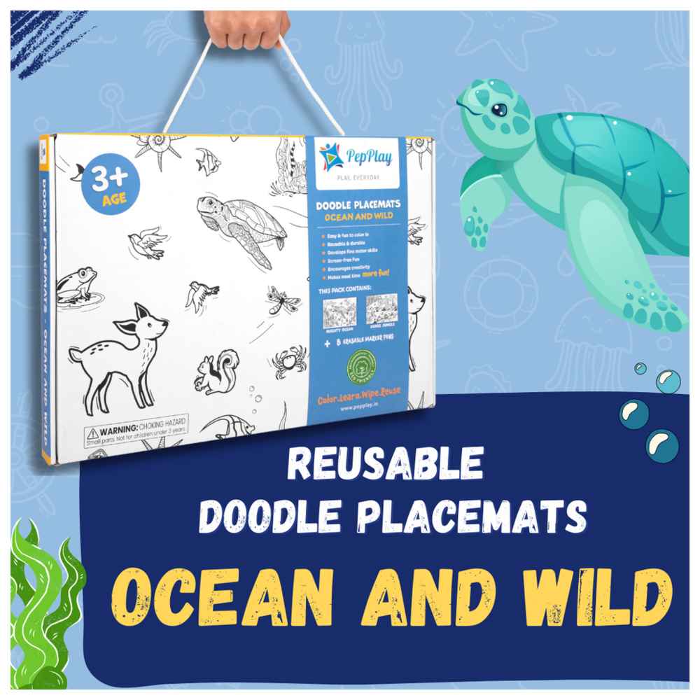 بيبلاي - حصائر تلوين الحيوانات - 10 قطع