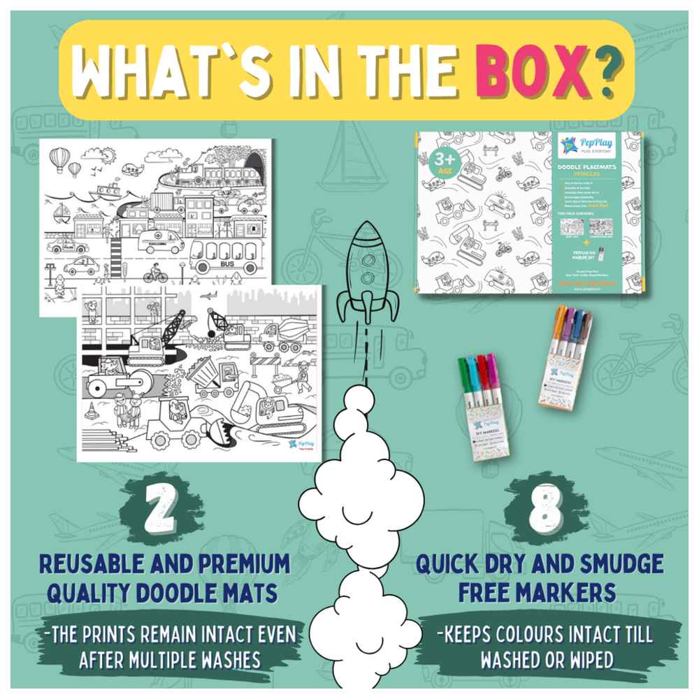 بيبلاي - حصائر تلوين المركبات - 10 قطع