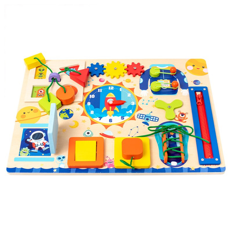 Factory Price - Kids Montessori Wooden Utility Busy Board - B