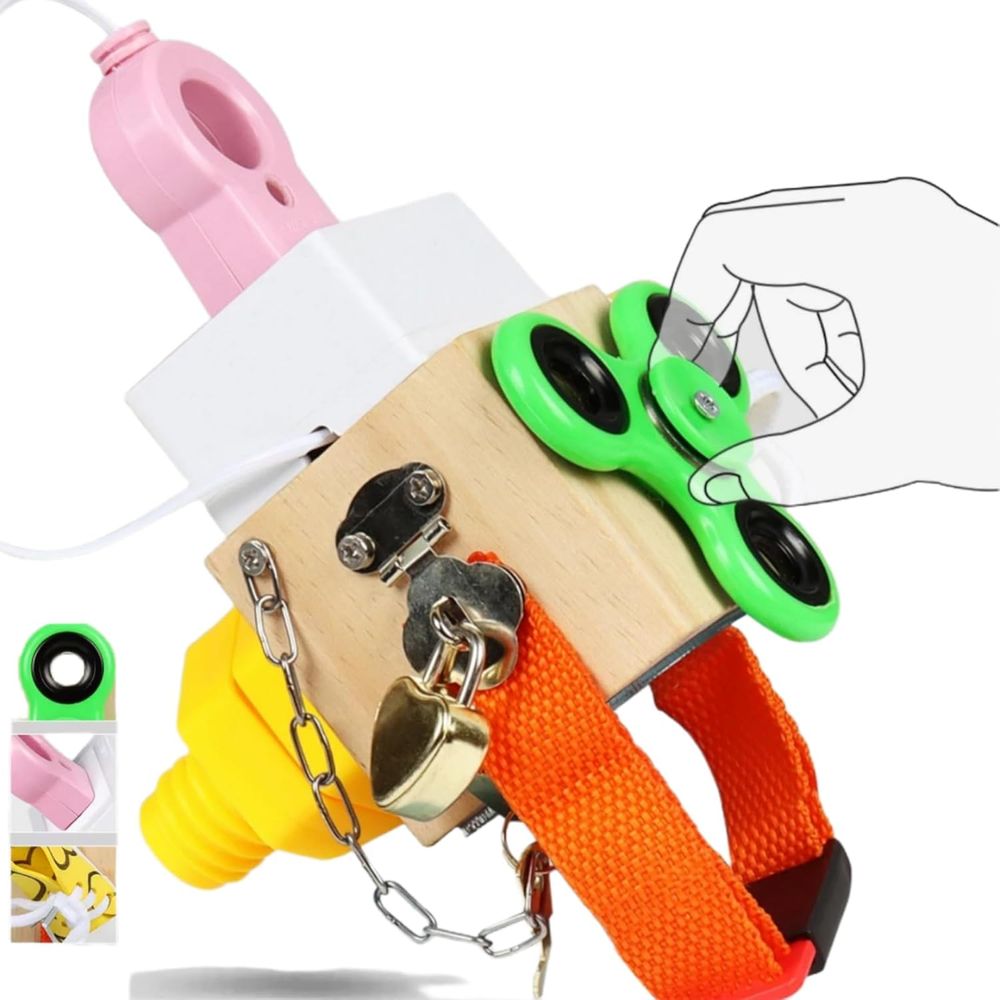 فاكتوري برايس - مكعب خشبي متعدد الوظائف 7 في 1 للأنشطة الحسية هوزيه - أ