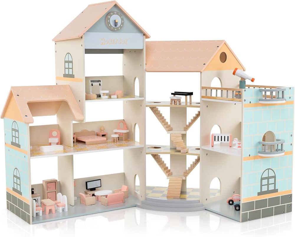 Factory Price - Parice 3 Level Wooden Doll House - A