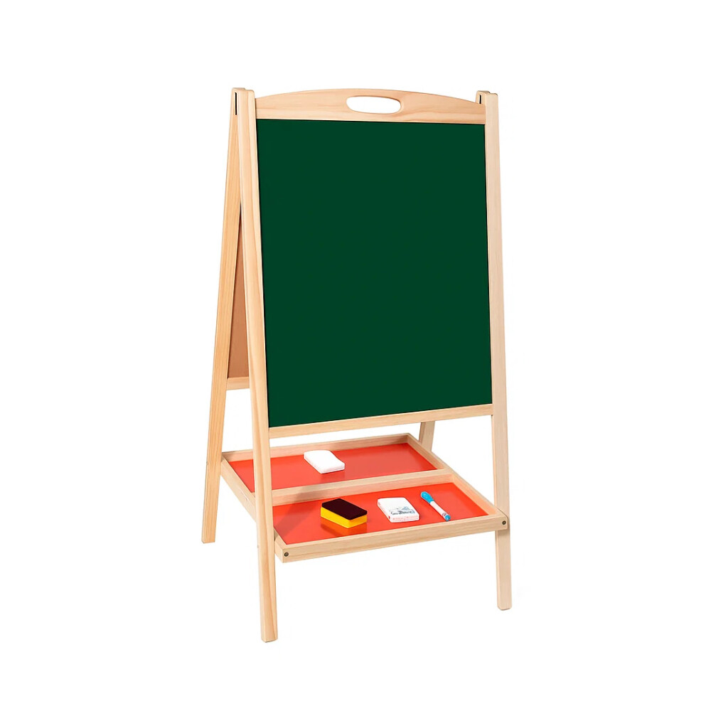 Factory Price Double-Sided Magnetic Easel Board With Accessories - Multicolor - 37x32x69.7 cm