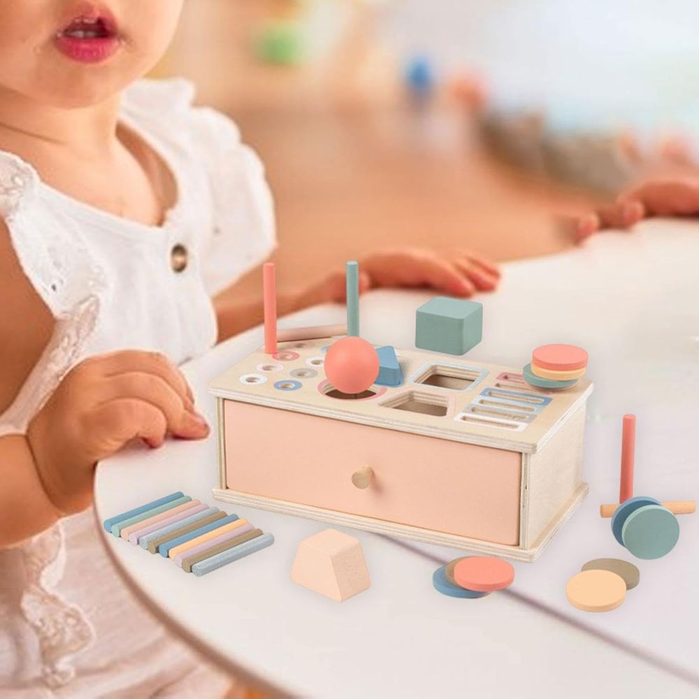 فاكتوري برايس - صندوق فرز أشكال مونتيسوري خشبي للتعلم المبكر