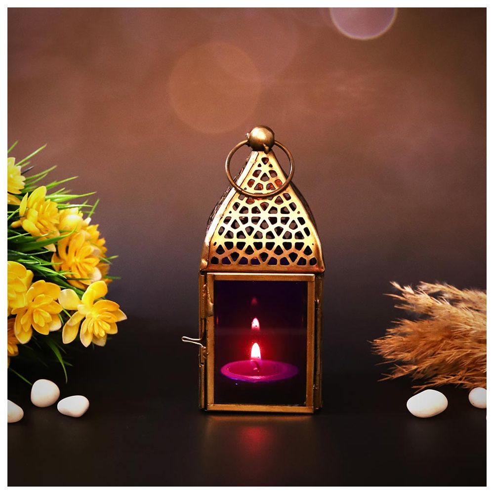 هلالفل - فانوس أصلي مصنوع يدويًا - صغير - بنفسجي