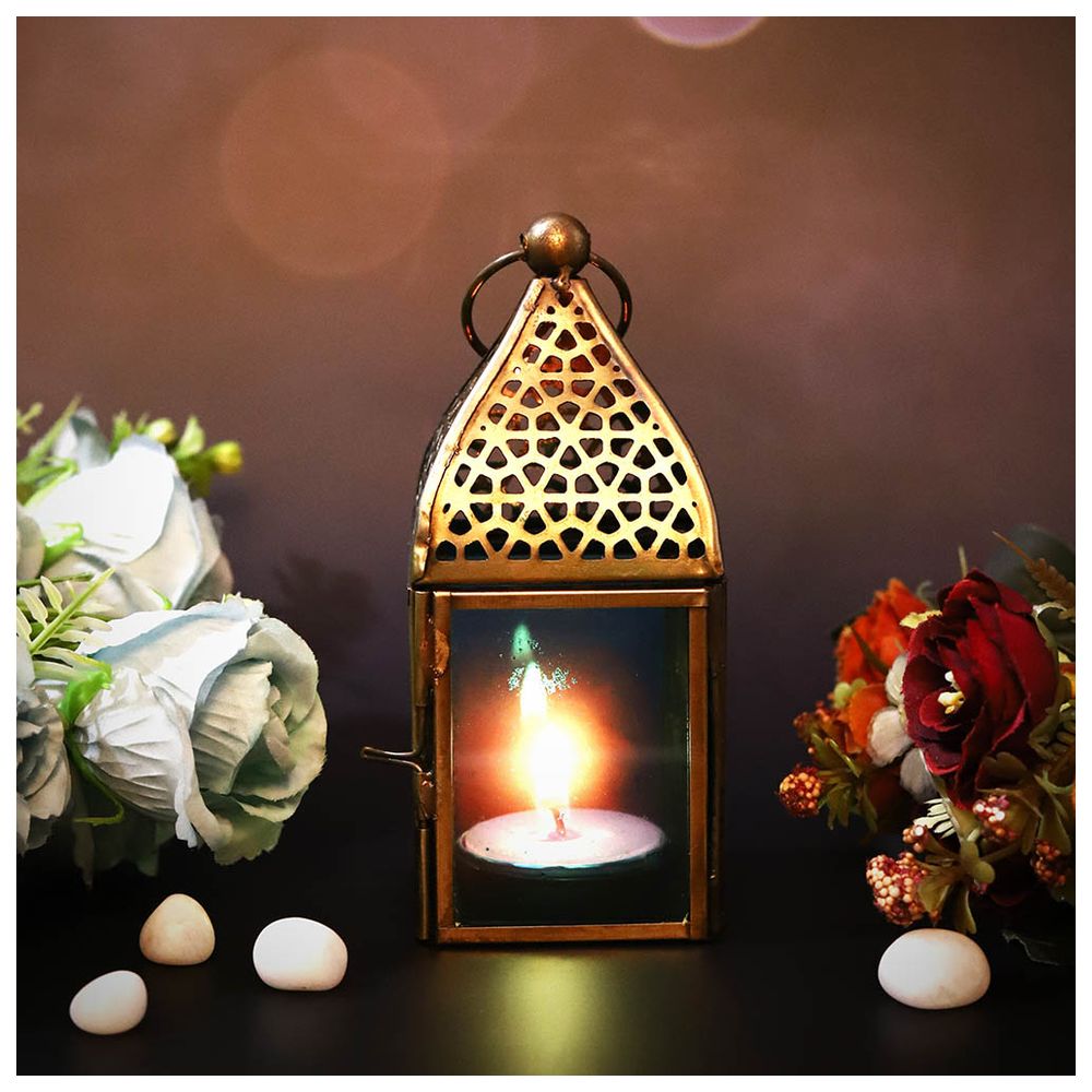 هلالفل - فانوس أصلي مصنوع يدويًا - صغير - فيروزي