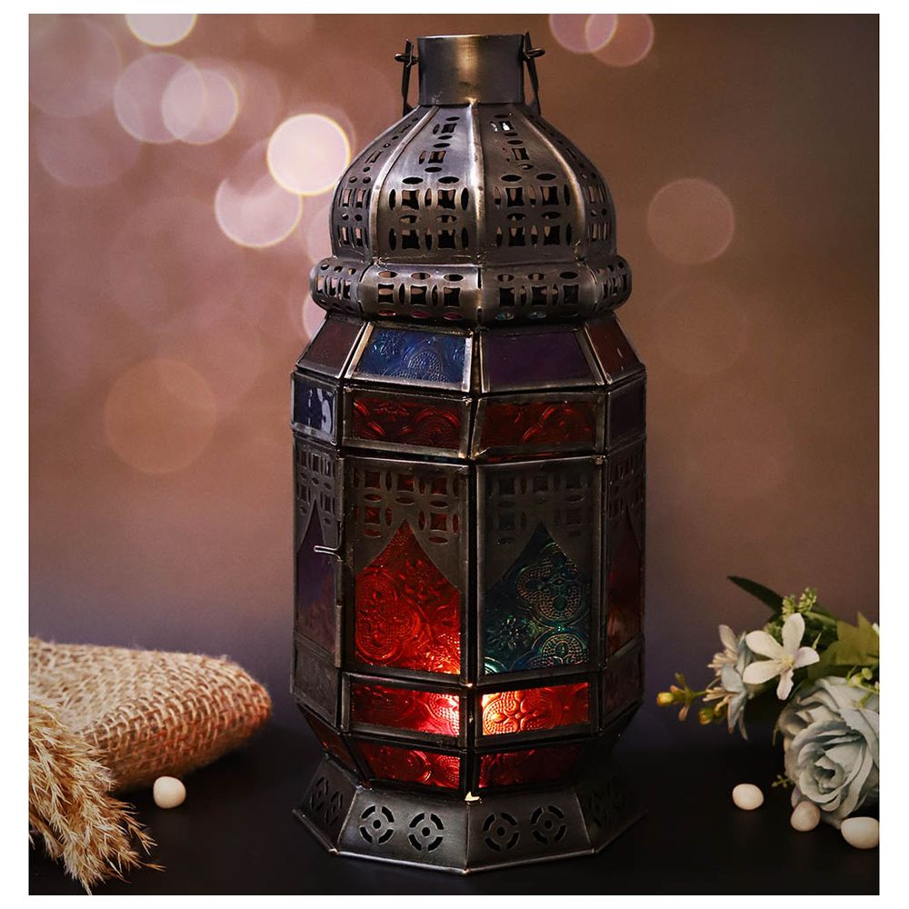 هلالفل - فانوس مغربي أصلي مصنوع يدويًا - كبير