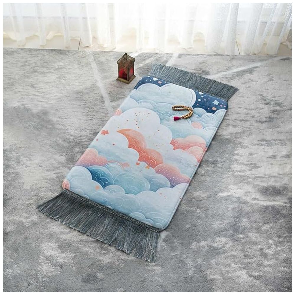 هلالفُل - سجادة صلاة فوم للأطفال - غيوم لانهائية - متعدد الألوان