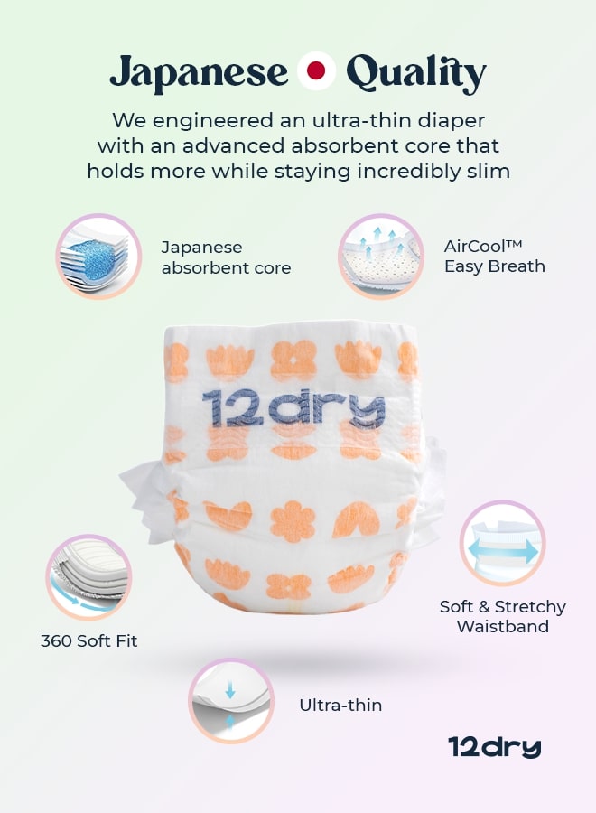 12dry - Diaper Premium Baby Care - NB, 2-5 kg - 35 Count