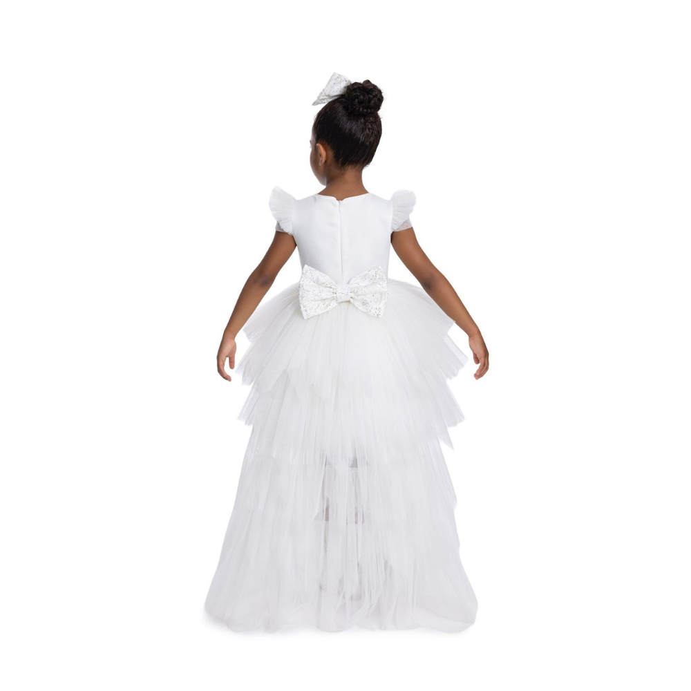 Via Bambino - Girl's High-Low Tiered Gown